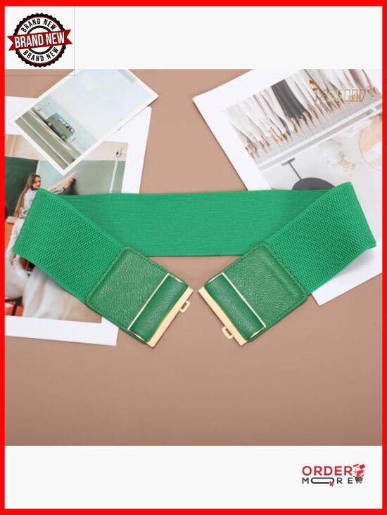 4 Pack Wide Elastic Stretch Waist Belts for Dresses